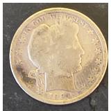 1904 P Barber Silver Half Dollar  90% Silver