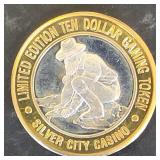$10 Silver Strike Gaming Token Silver City Casino