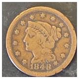 1848 One Cent Large Coin