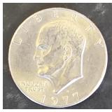 1977 D Eisenhower Dollar w/ Eagle Back
