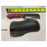 Handmade wooden knife with sheath