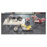 3 Display Motor Cycles 1 As Is   1 Harley
