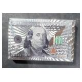 Silver Toned Playing Cards w/ Ben Franklin