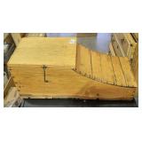 Wood Crafted Shoe Shine Stand & Storage 24" x