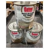 3 Oatey regular clear PVC Cement