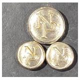 3 Vintage Northern Pacific Railroad Conductor