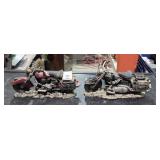 2 Motorcycle Display Items 9" Long