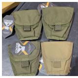 4 Lots 1ea C.B. Handcuff Pouch 1 Brown 3 Green
