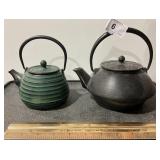 2 Cast Iron Japanese tea pots