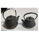 2 Cast Iron Japanese tea pots