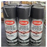 6 Krylon semi-flat black spray paint