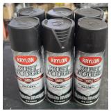 6 Krylon semi-flat black spray paint