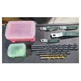 2 Red Plastic Parts Bins  4 1/4" x 18" x 4"