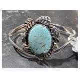 Sterling Bracelet w/ Turquoise Stone