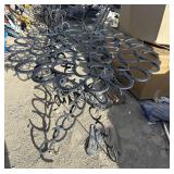Horseshoe metal outdoor table