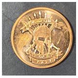1oz Fine Copper Round - "Come & Get It"