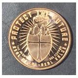 1oz Pure Copper Round - Protect The Future