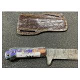 Handmade bull cutter knife with sheath