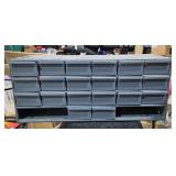 Metal Parts Cabinet Missing Drawers 34" x 14 3/8