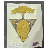 Knights of Pythias Copyright 1874  Pin