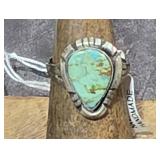 Sterling Ring w/ Kingman Turquoise Stone sz 6