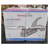 Homepointe lavatory faucet brushed nickel finish