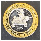 $10 Silver Gaming Token Excalibur  .999 Silver