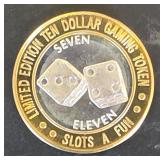 $10 Silver Gaming Token Slots A Fun   .999 Silver