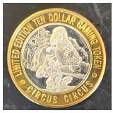 $10 Silver Strike Gaming Token Circus, Circus