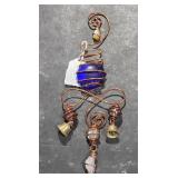 Copper Wire and Colored Stones Wall Hanging 9 1/2"