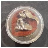 Sterling Pendant w/ Miner & Flag w/ Wyoming