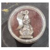 Sterling Pendant w/ Buddha & Flag w/ Wyoming