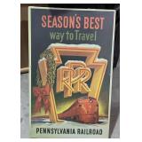 Frameless "Pennsylvania Railroad" Wall Hanging
