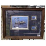 Framed Nevada Department of Wildlife Swans