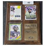 Walter Payton Plaque w/ 3 Cards