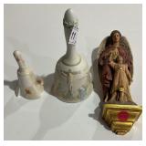 2 Ceramic Bells & Religious wall decor