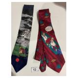 2 Fishing Fun Neckties