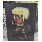 Frameless "Contratto Drink"  Wall Hanging