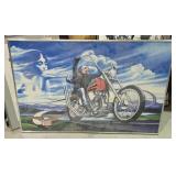 Framed Easy Riders Picture 3ft  x 24 1/4"