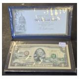 2003A  $2 Dollar Note  "Las Vegas" Green Serial #