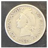 1960 25 Centavos 6 1/4 Gramos  Republica