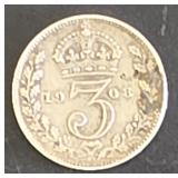 1908  3   Britt Silver Coin