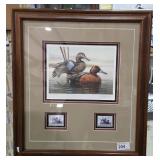 Framed Idaho Migratory Waterfowl Stamps  Ducks