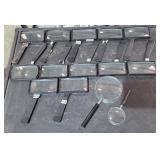 12 Rectangle Magnifying Glasses & 2 Round