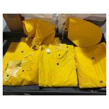 XLarge and 2 medium rain, jacket, and 2 apron