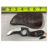 Handmade Resin Knife w/ sheath(piece broke off