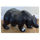 Leather bear statue