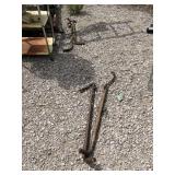 2 lots of one pair sway bars for trailers. High