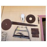 Antique saws license plates and more