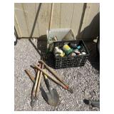 Misc garden supplies and tools